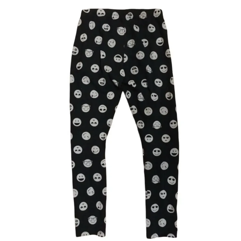 Emoji Elastic Waist Leggings Size 10/12